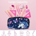 thumbnail image 4 of PhooArto Pencil Case, Butterflies Unicorn Patterns Large Capacity Pencil Pouch Stationery Pen Bag, 4 of 7