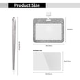 thumbnail image 3 of Cauagu GlitterSilver for ID Badge Holder,Badge Holder with Windows Key Card Work Badge Sleeve for Office/ Factory/ID Credit Cards/Proximity Key Cards, 3 of 7