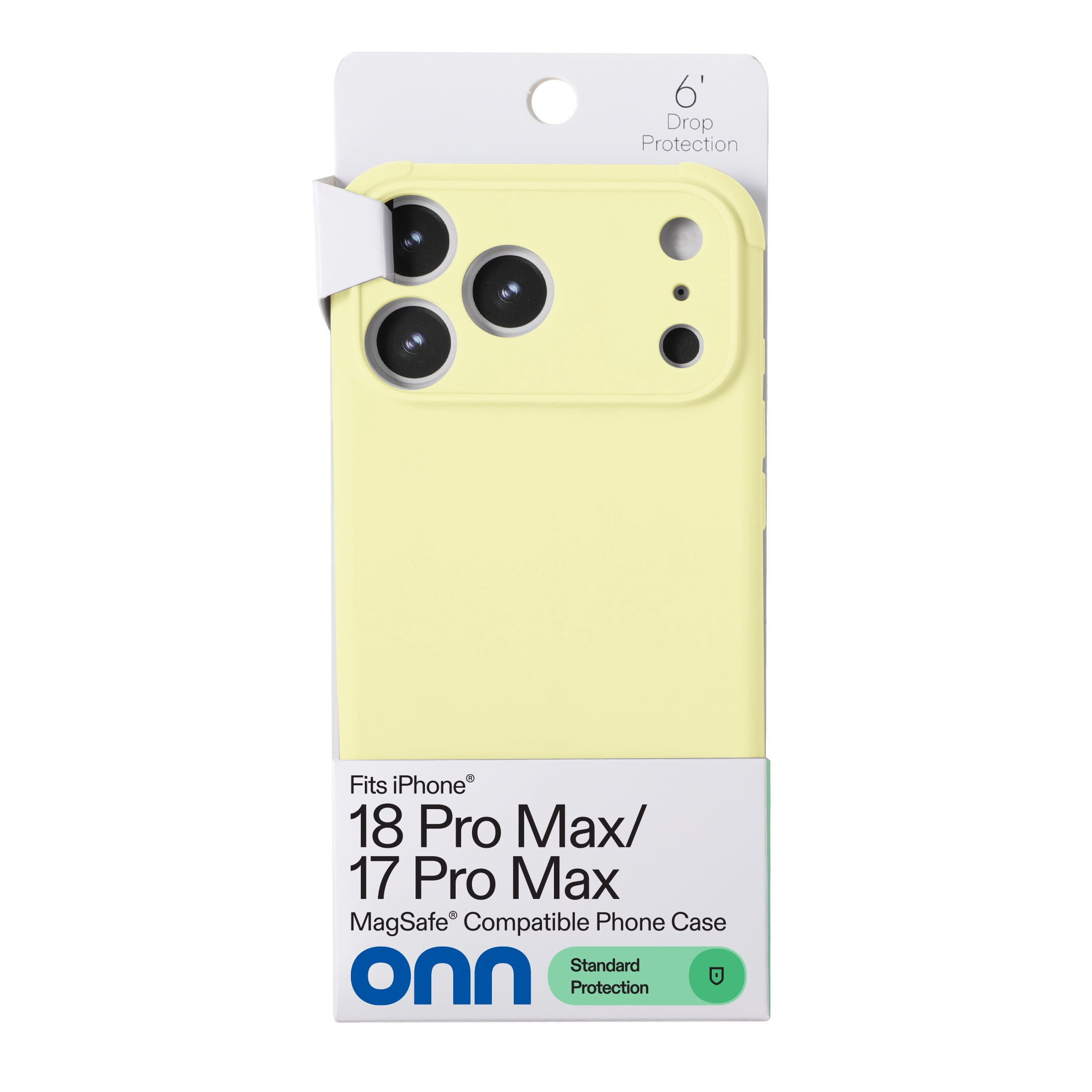 onn iPhone 18 Pro Max and iPhone 17 Pro Max Phone Case with MagSafe, Yellow