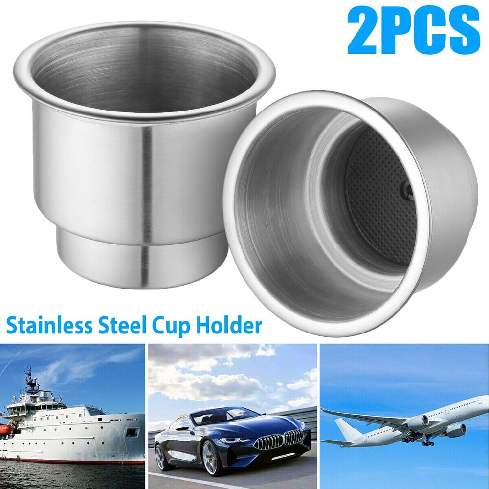 2PCS Stainless Steel Cup Drink Holder for Marine Boat RV Camper Truck