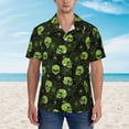 thumbnail image 2 of Balery Skulls And Cobwebs Camisas hawaianas de manga corta para hombre, camisas playeras de corte holgado, camisas de vacaciones con botones,Small, 2 of 7