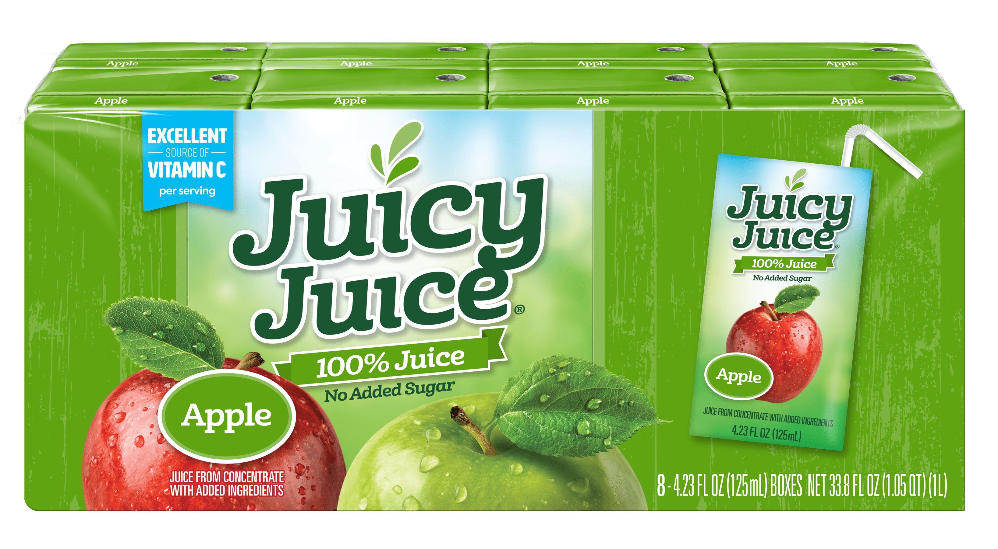 Juicy Juice 100 Juice Apple, 8 Count, 4.23 oz Walmart Inventory