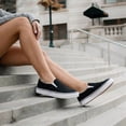 thumbnail image 2 of Emma Shoes Canvas Slip On Sneakers for Women, Canvas Slip On Shoes for Women, Low Top Casual Flats (Black, 10), 2 of 5