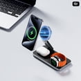 thumbnail image 3 of 25W Wireless Charging Compatible For IPhone 17-12 Pro Max, 3-in-1 Magnetic Foldable Compatible With Apple Watch & AirPods Pro Black, 3 of 9