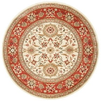Safavieh Lyndhurst Victoria Floral Area Rug, Ivory/Rust, 8' x 8' Round