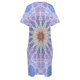 thumbnail image 5 of Vestido holgado con bolsillos y estrellas azules de mandala espacial n.º 3 para yoga, estilo psicodélico, para verano, para mujer., 5 of 7