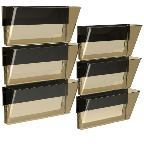 Storex Wall Files, Set of 3, Letter, Clear (Case of 6 sets)