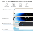 thumbnail image 3 of Étui pour iPhone 14 Pro avec Support Anneau Intégré, Protection contre les Chutes de Qualité Militaire Étui Robuste (Guava), 3 of 4