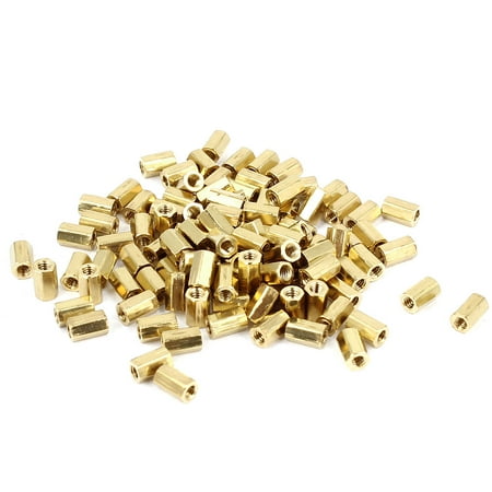 Net Nuts - 100 Pcs M2 5mm Hexagonal Net Nut Female Brass Standoff Spacer for CCTV Camera