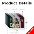 thumbnail image 2 of Hablamos Español Yard Sign 10 Pack of 18 Inch x 24 Inch Single Sided Weatherproof Heavy-Duty Plastic with Stake | Spanish Language Services, Customer Ready, Bold Design | Made in USA, 2 of 7