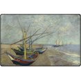 thumbnail image 2 of FREEAM Fishing Boats On The Beach by Vincent Van Gogh Area Rug Rugs Non-Slip Floor Mat Doormats Living Room Bedroom 60 x 39 Inch, 2 of 5