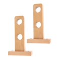 thumbnail image 4 of 2 soportes de madera para barra de cortina, fáciles de instalar, para ventanas. Agujeros dobles, 4 of 9