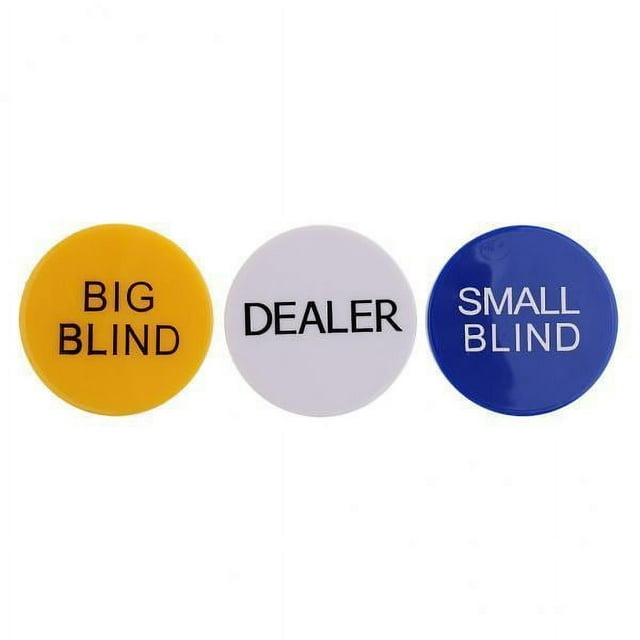 3xSet De Botón De Distribuidor De Ciega Grande Ciega Peque?a Para Piezas De Juego De Casino De Cartas De Póquer