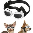 thumbnail image 1 of Gafas de sol para perros - Gafas de sol ajustables blancas para mascotas, anti-UV, a prueba de polvo, impermeables y a prueba de viento para perros pequeños, medianos y gatos, 1 of 5