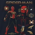 thumbnail image 2 of Girl's Marvel Spider-Man: No Way Home Iron Suit Gear  Graphic Tee Navy Blue Large, 2 of 4