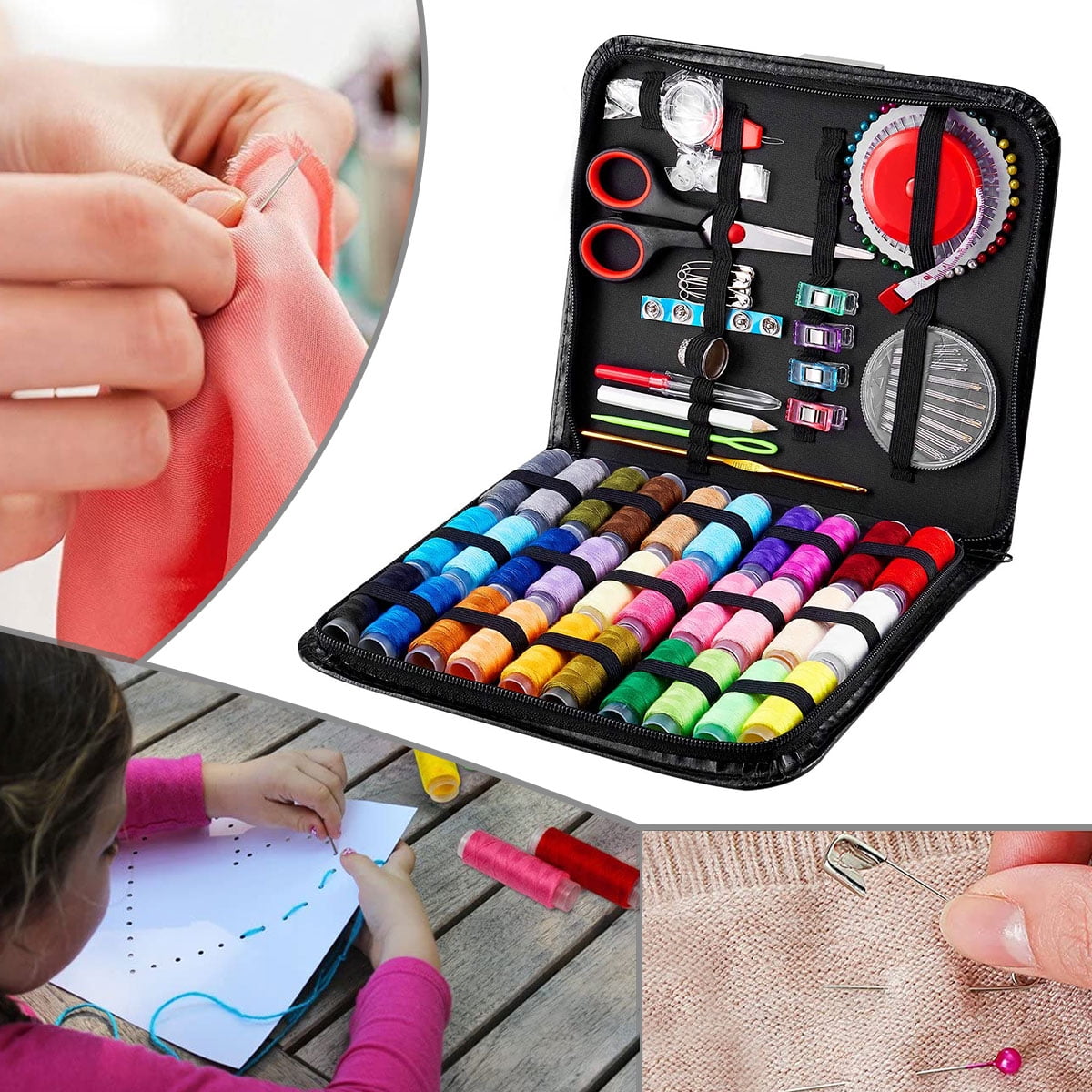Artika Sew Simply Sewing Kit for Adults & Kids Beginner Set w/ Multicolor  Thread