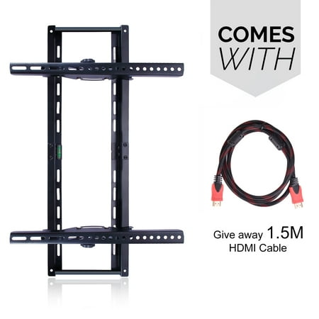 Adjustable TV Wall Mount - Tilting TV Wall Mounting Brackets fit 37, 40, 42, 46, 50, 55, 65, 70 Inch Plasma Flat Screen TV - (Best Plasma Flat Screen Tv)