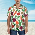 thumbnail image 4 of Daiia Vegetables Hawaiian Shirt for Men Gentle Cotton Regular Short Sleeve Casual-Medium, 4 of 9