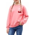 thumbnail image 2 of Aideaone Girls Sweatshirt Crewneck Long Sleeve Casual Graphic Pullover Tops for Kids 7-14 Years, 2 of 6
