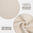 thumbnail image 2 of Simmore Cotton Dish Cloths and Towels Set (12x12, 6-Pack) Super Soft Waffle Dish Towels for Drying Dishes, Absorbent Dish Rugs for Kitchen, Beige, 2 of 6