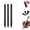 Black 3PCS, variant on Crinkle Pen, Switch Pen, Crunchy Sensory Pen Geometric Crinkle Design Fidget Pen Metallic Geometric Morphing Ballpoint Pen Geometric Metal Shape Shifting Switch Pens