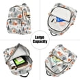 thumbnail image 5 of FORMRS Mini Backpack Purse for Women Travel Daypack Casual Shoulder Bag, Cartoon Orange Houses, 5 of 7