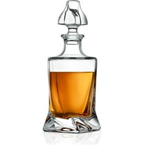 Home Bar Whiskey Decanter - Glass Liquor Decanter for Brandy, Wine, Whisky or Vodka and more