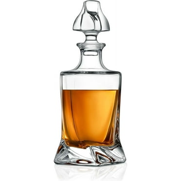 Home Bar Whiskey Decanter - Glass Liquor Decanter for Brandy, Wine, Whisky or Vodka and more