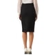 thumbnail image 3 of Falda de ante sintético INSPIRE CHIC para mujer, falda A-line de tiro alto con botones y abertura, color negro, 3 of 5