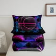 thumbnail image 5 of Erosebridal Ball Game Basketball Bedding Twin Comforter Set,Neon Hexagon Down Comforter,Geometry Decor,Reversible,Lightweight,2 Piece, 5 of 7