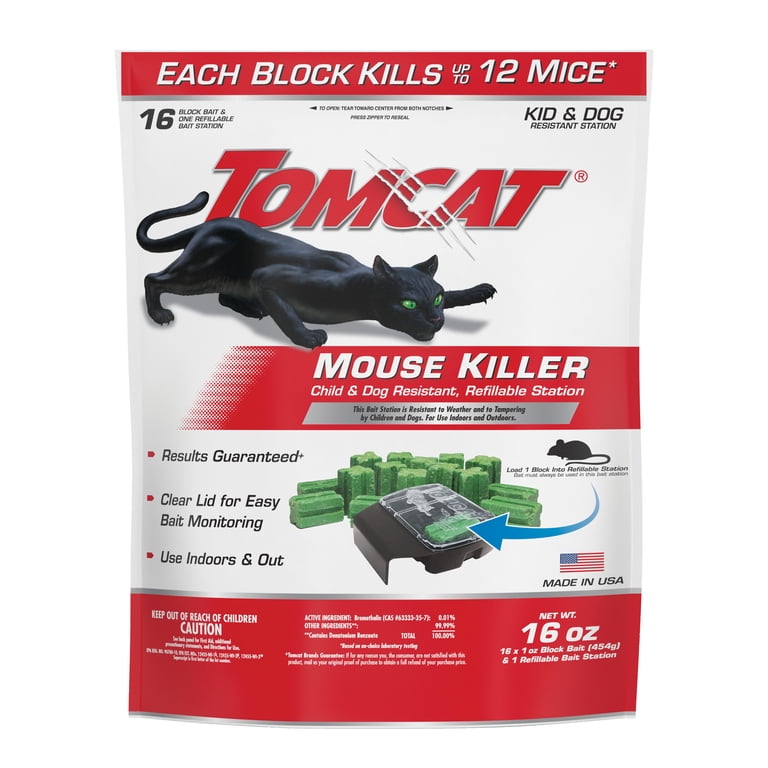 Tomcat Mouse Killer, Child & Dog Resistant Refillable Station photo 1