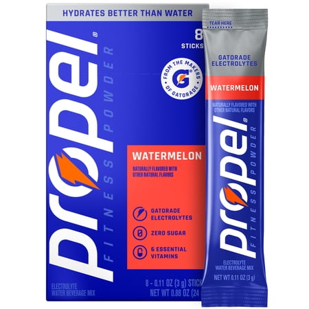 Propel Zero Sugar Watermelon, On the Go Packs, Electrolyte Powder Drink Mix, 0.11 oz, 8 Count packets