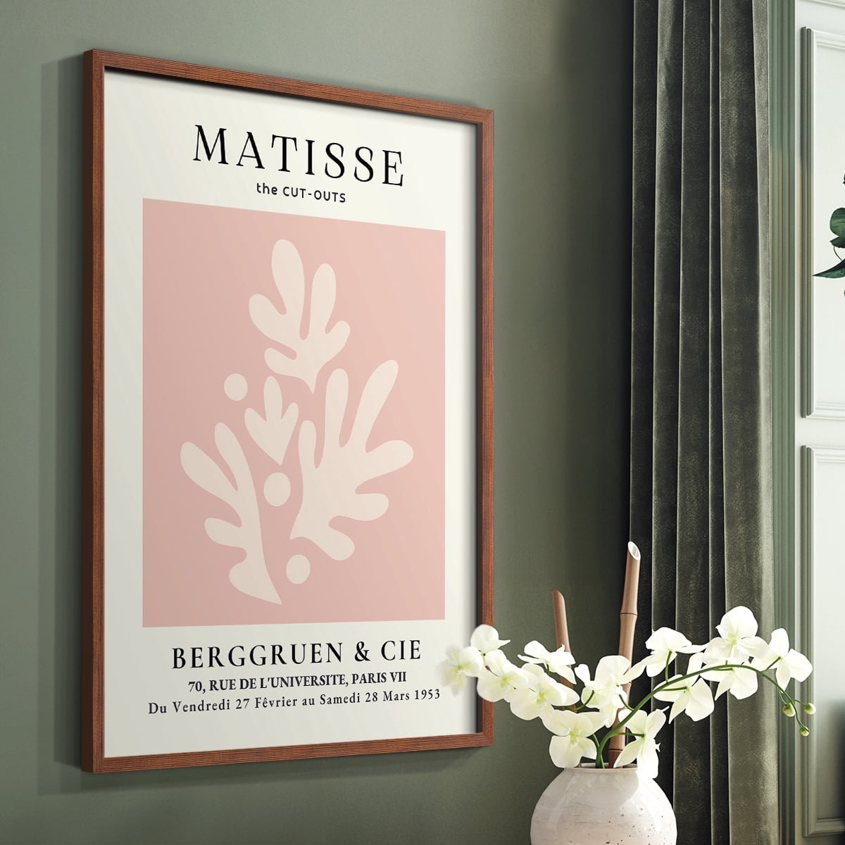Matisse CLII Framed Print in Brown Solid Wood 11 x 14 Framed Print