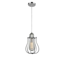 900-1P-BK-CE513-BK Innovations Lighting Muselet - 1 Light Cord Hung Mini Pendant In Industrial Style-9.5 Inches Tall and 5.5 Inches Wide-Matte Black