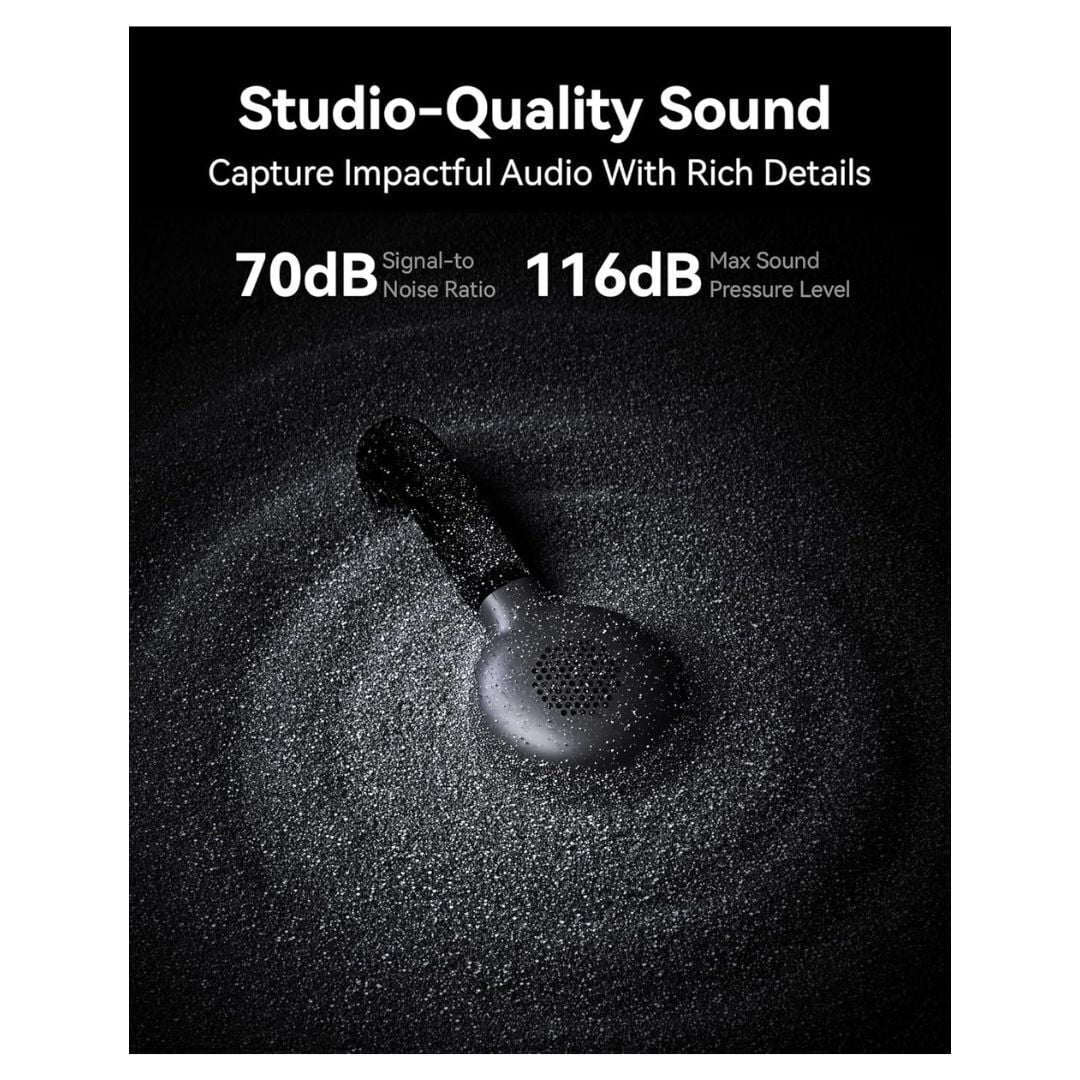 Hollyland Lark M2S Combo Wireless Microphone System and Up To 30 Hours of Battery Life (2.4 GHz, Space Gray)