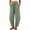 #01 Green 【Mix & Match: Stock Up on Your Favorite Colors】, variant on Women's Soft Cotton Casual Cropped Joggers, Elastic Waist Drawstring Tapered Pants with Side Pockets, Lightweight Summer Lounge Pants for Travel, Running Errands, Relaxing at
