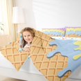 thumbnail image 4 of Manfei Multicolor Drip Cream 7-Piece King Bedding,Abstract Geometric Rhombus King Bed in a Bag,Colorful Stars Reversible, 4 of 7