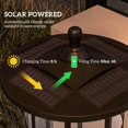thumbnail image 3 of Black Solar Post Light - 72" Outdoor LED Lamp, IP44 Waterproof for Garden, Patio, Pathway - 2 Pack, Stainless Steel & ABS Construction, 3 of 7