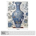thumbnail image 4 of Nawypu Chinoiserie Soft Luxury Flannel Blanket Blue Chinoiserie Vase Throw Blankets Blue and White Porcelain Oriental Garden Soft Warm Flannel Fuzzy Throw Blankets, 4 of 6