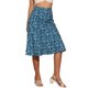 thumbnail image 4 of Faldas Midi Peasant de Mujer INSPIRE CHIC con Cintura Elástica A-Line con Estampado Floral Ditsy en Azul Lago Talla XS, 4 of 6