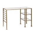 thumbnail image 2 of Southern Enterprises Metal-Glass Writing Desk in Gold, 2 of 5