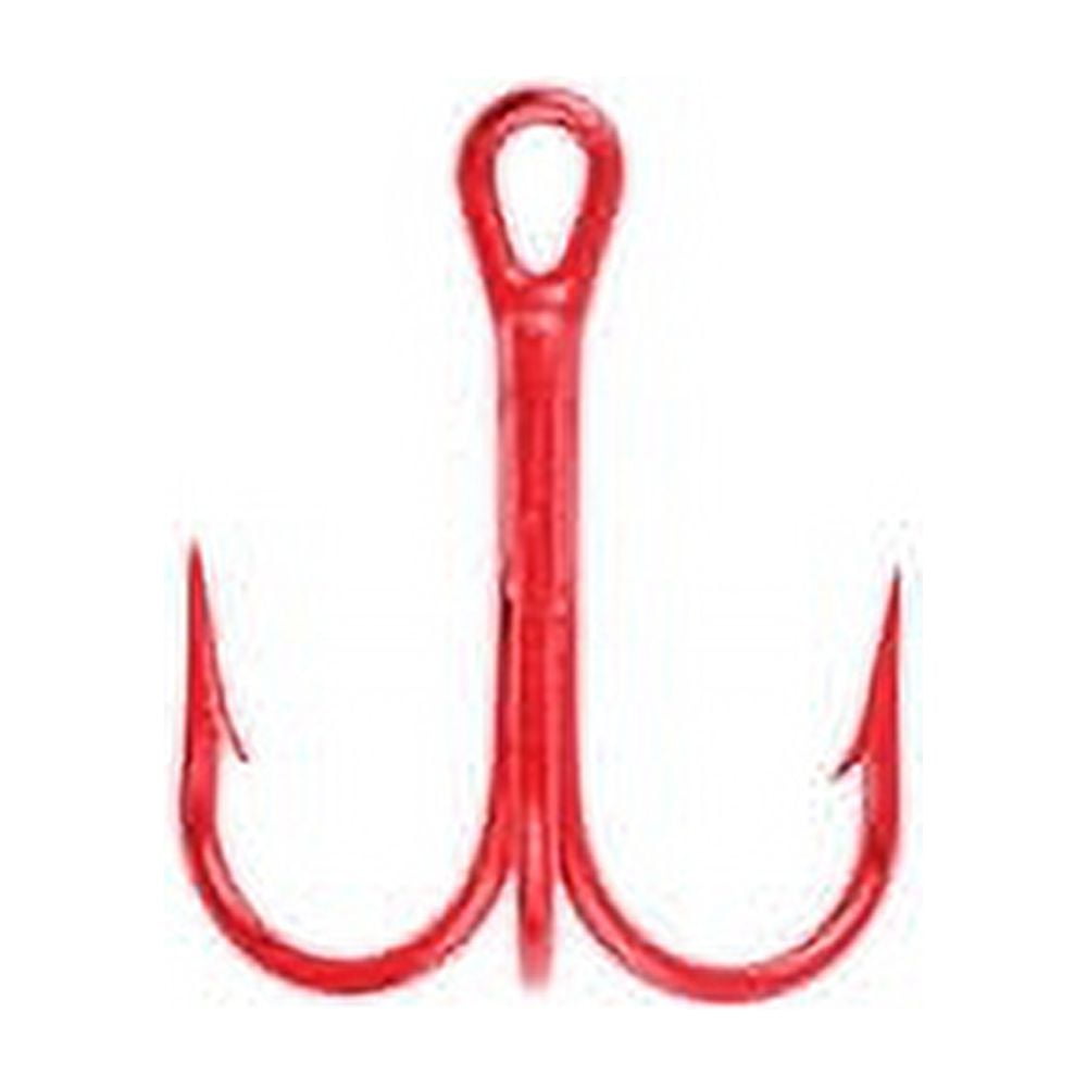 Lazer Sharp L934RDTH-10 3X TreblevHook, Red, Size 10