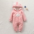 thumbnail image 2 of Fjofpr Toddler Girl Clothes 3T Toddler Girl Clothes under $10 Newborn Infant Baby Girls Winter Warm Thick Romper Jumpsuit Hooded Outfits（0-24M）, 2 of 9