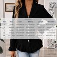 thumbnail image 3 of Cmtiyu Ruffled Jackets for Women Long Sleeve Lapel Button Down Black Corduroy Jacket Dressy Casual Lightweight Fall Jacket S-3XL, 3 of 7