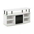 thumbnail image 5 of Furinno Jensen Open Shelving Storage Fireplace Entertainment Center for TV up to 55 Inch, Solid White/Black, 5 of 7