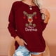 thumbnail image 4 of Sudadera Para Mujer Cuello Redondo Sudadera Con Estampado Navideño Blusa Suelta Tops Sin Capucha Suéter Odeerbi ODB183565, 4 of 7