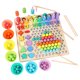 thumbnail image 1 of Cuentas De Madera Juego De Pesca Juguetes Para Niños Forma Color Cognición Tablero De Madera Clip Bola Rompecabezas Juguetes Educativos Para Edades Tempranas Regalo Methold FN006366-00, 1 of 6