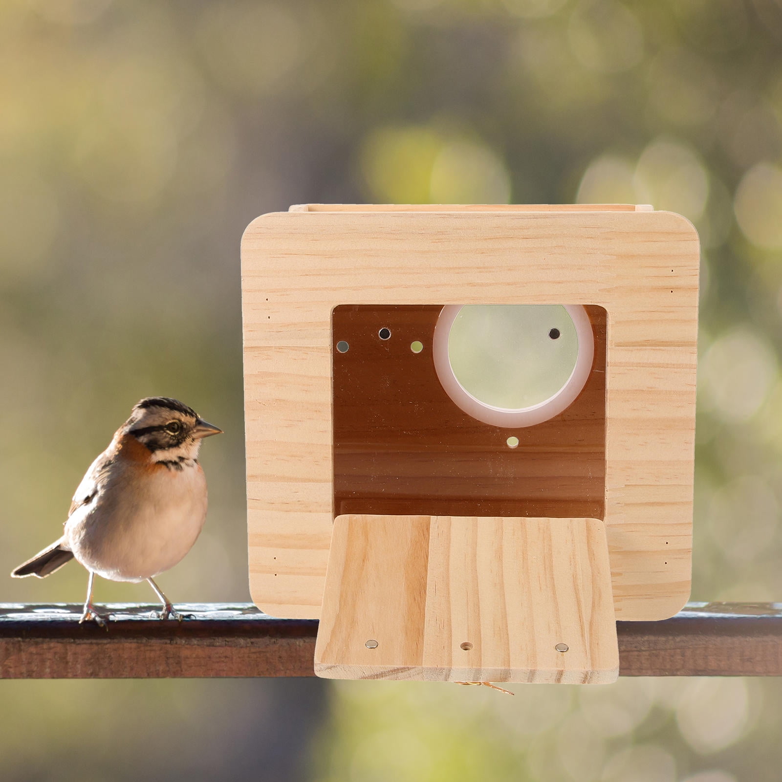 Toyvian Outdoor Wooden Bird Nest Box Safe Durable Design with Decorative Hanging Bird House