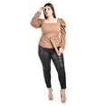 thumbnail image 4 of Blusa escote cuadrado Roman Fashion /Tallas Extras, 1849 (Cafe) cafe 38, 4 of 6