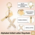 thumbnail image 3 of Uxcell Alphabet Initial Letter Keychain Resin Cute Keychains with Tassel Heart Letter X Pendant Charm, 3 of 6